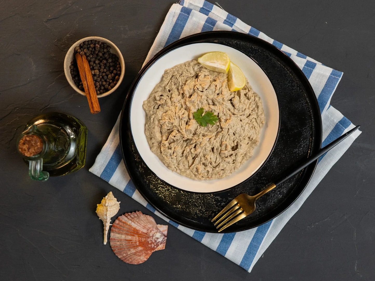 Smoky Baba Ghanoush with Virgin Olive Oil